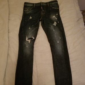 DSQUARED2 DISTRESSED SKINNY JEANS